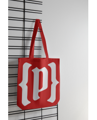 Totebag Pantrucu roja y blanca logo corto