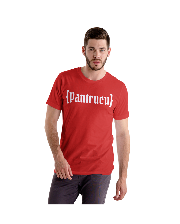 Camiseta Roja con logo Blanco largo